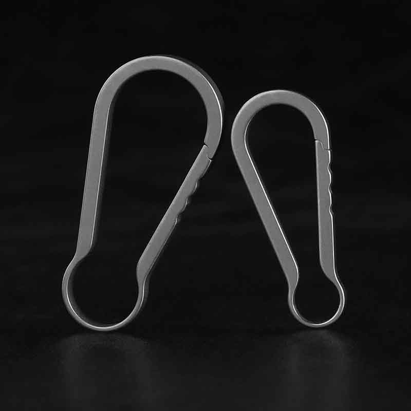Mini Titanium Alloy Simple Keychain Connection Key Ring Quick-hang Buckle Simple Clasp Horseshoe Hanging Buckle Keyring EDC Tool
