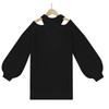Women's Fashion Leisure Temperament Sexy Shoulder Solid Color Knitting Sweater