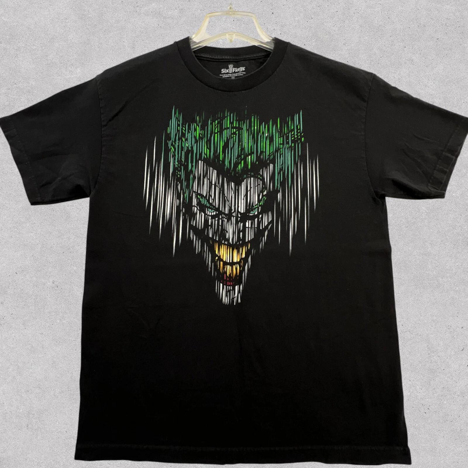 Batman The Joker Graphic T Shirt Mens Large Black Green DC Comics Tee M