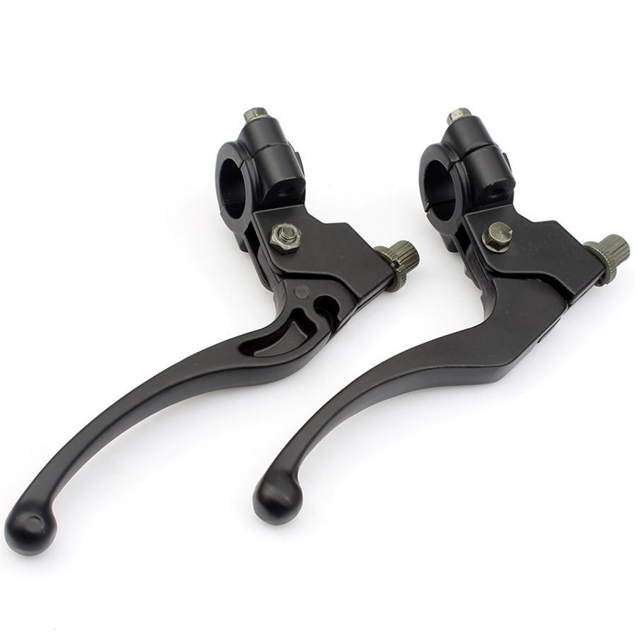 For HONDA C/CR/CRF/XL/XR Brake Lever Perch Clutch Black Aluminium Alloy 2PCS