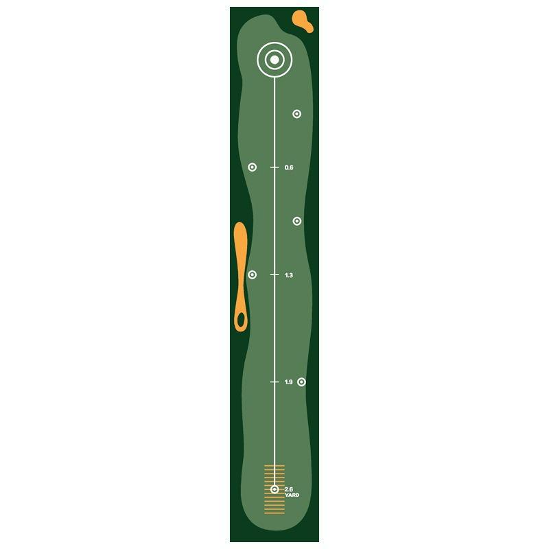 Portable Golf Putting Mat Easy Clean Surface with Alignment Guide for Indoor Practice Home Office Training Mat