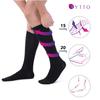 Fytto Compression High Socks with Graduated Compression Business Reduces 1067 M Men's Socks, Design, Socks, Swelling, Black,