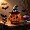 Indoor Outdoor Holiday Ornaments Halloween Resin Ornament, Ghost Owl Pumpkin Shape Figurine, 3D Decorations Decoration, for And Tabletop Decor Guitar