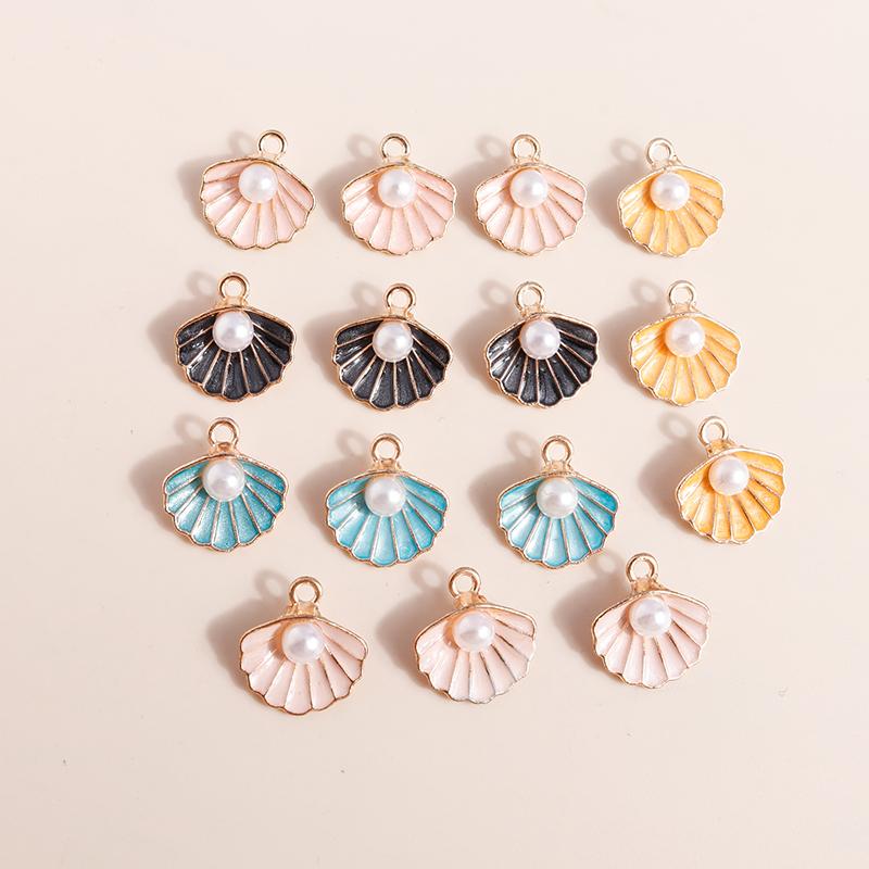 10pcs Cute Marine Life Charms for Jewelry Making Enamel Starfish Shell Mermaid Charms Pendants for DIY Necklaces Earrings Gifts