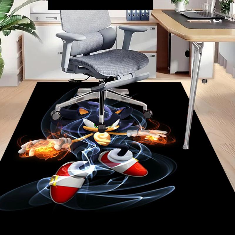 Shadow Hedgehog Carpet For Playroom Bedroom Living Room Sofa Home Decorkids Game Area Rug Nonslip Floor Mat