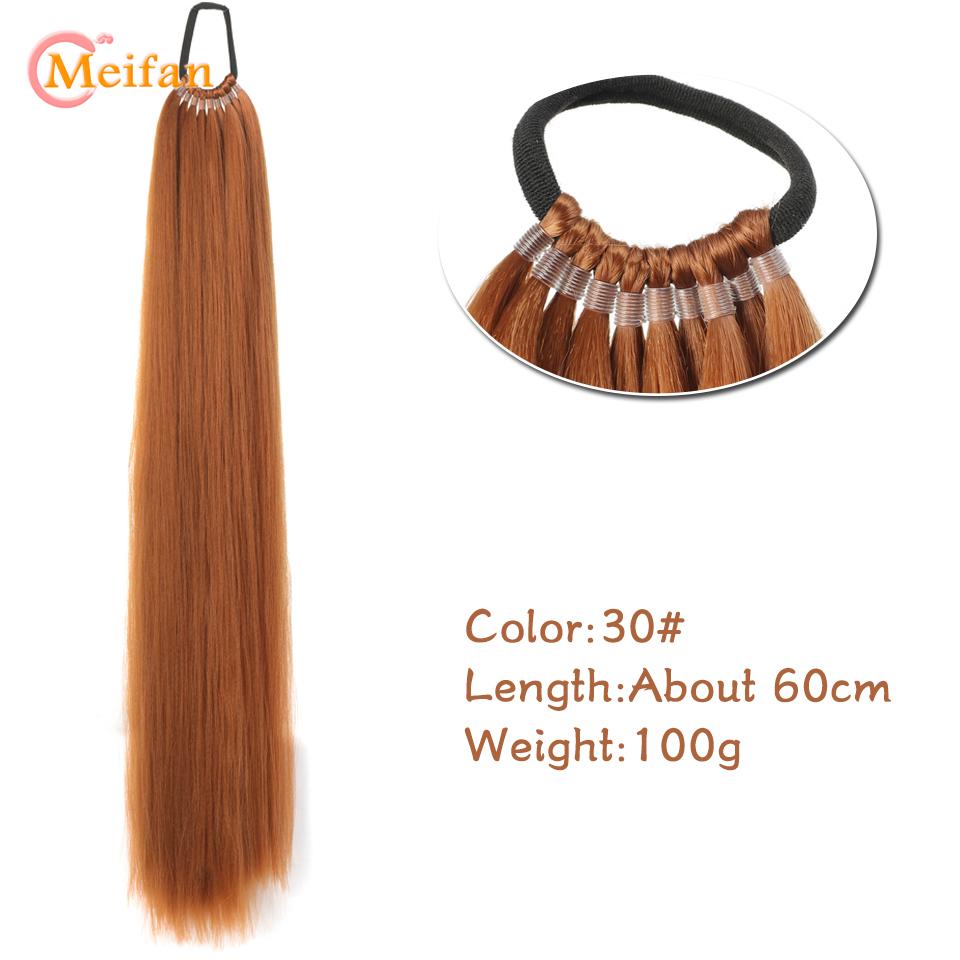 

24-дюймовый синтетический хвостик, черный натуральный плетеный хвост, шиньон, длинная прямая резинка для волос для женщин