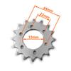 16T Fixed Gear Bicycle Disc Brake Chain Wheel 44mm Brake Disc Mount
