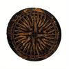 Vintage Compass Rose Spare Tire Cover - Black & Golden Luxury Design, Durable Weather-Resistant Material, Universal Fit For Cars