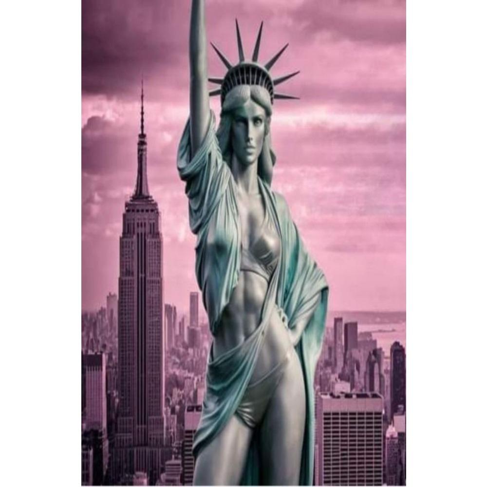 Vintage Metal Tin Sign Liberty Goddess Wall Art Decor For Living Room Bedroom