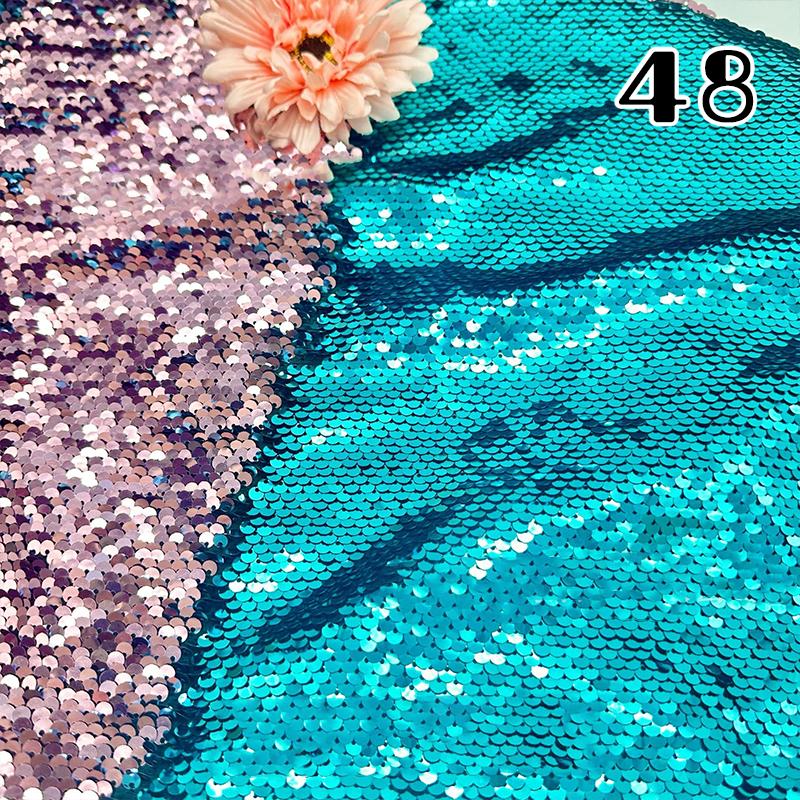 100x130cm Oboustranná 5mm Látka s rybími šupinkami Reverzibilní látka s flitry DIY Řemesla Šití Oděv Boty Pozadí Dekor