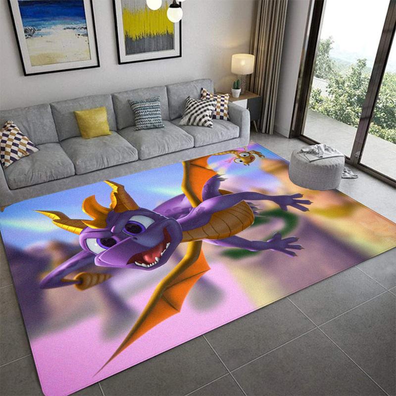 S-Spyro's Dragon Printed Carpet Fashion Yoga Mat Non-Slip Carpet Bedroom Decoration Outdoor Carpet Bedroom Birthday Gift