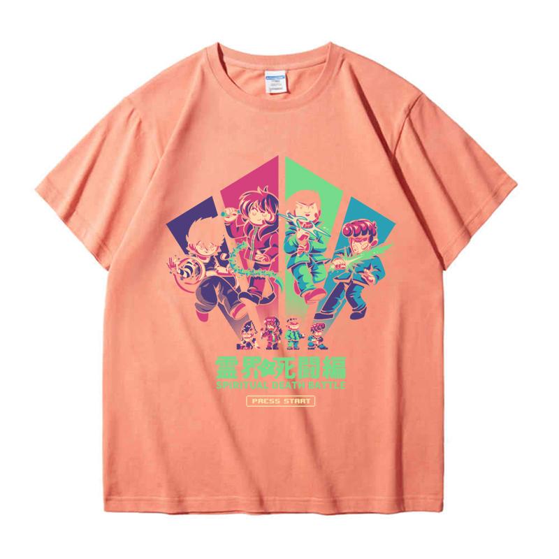 

220GSM Тяжелая футболка из 100% хлопка Футболка Духовная битва с принтом Мужская повседневная футболка с круглым вырезом Базовые мужские топы Футболка