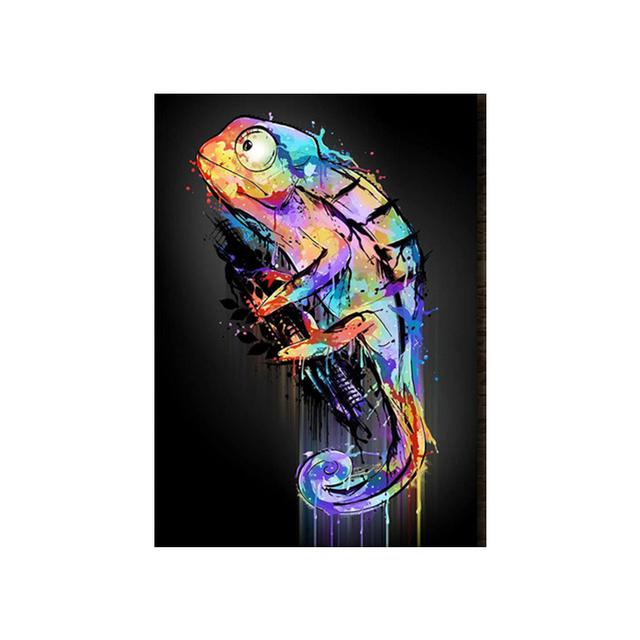 Abstract Graffiti Aesthetics Animal Canvas Paintings Chameleon Wall Art Posters and Prints Modern Artwork Living Room Home Decor No Frame