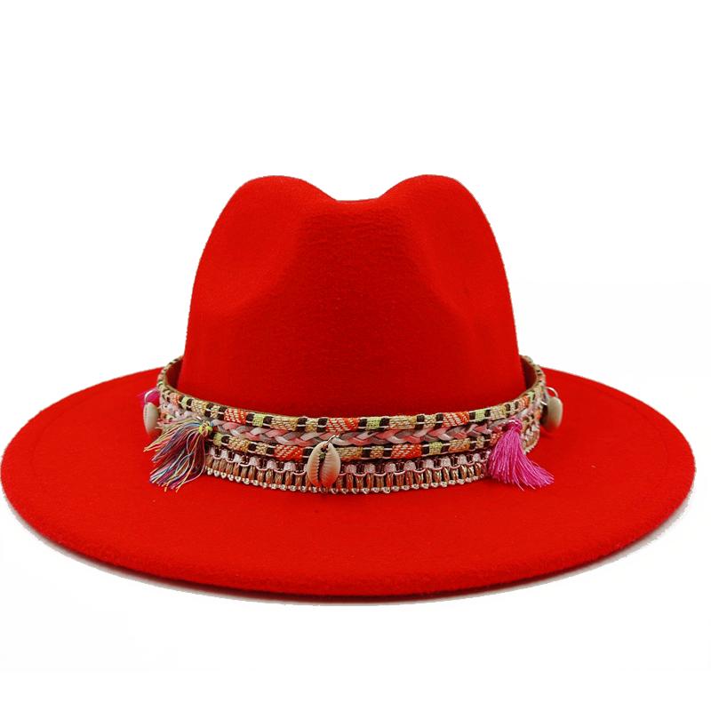 Fedora New 2023 Latest Monochrome Hat Gradient Fashion Blue Jazz Hat Fedora Double Sided Winter Hat
