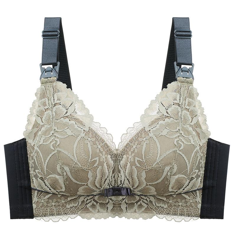 1011 New Large Breasts Show Small Thin Bras, Breastfeeding Pregnant Women Full-stage Underwear, Breathable and Comfortable Large Cups