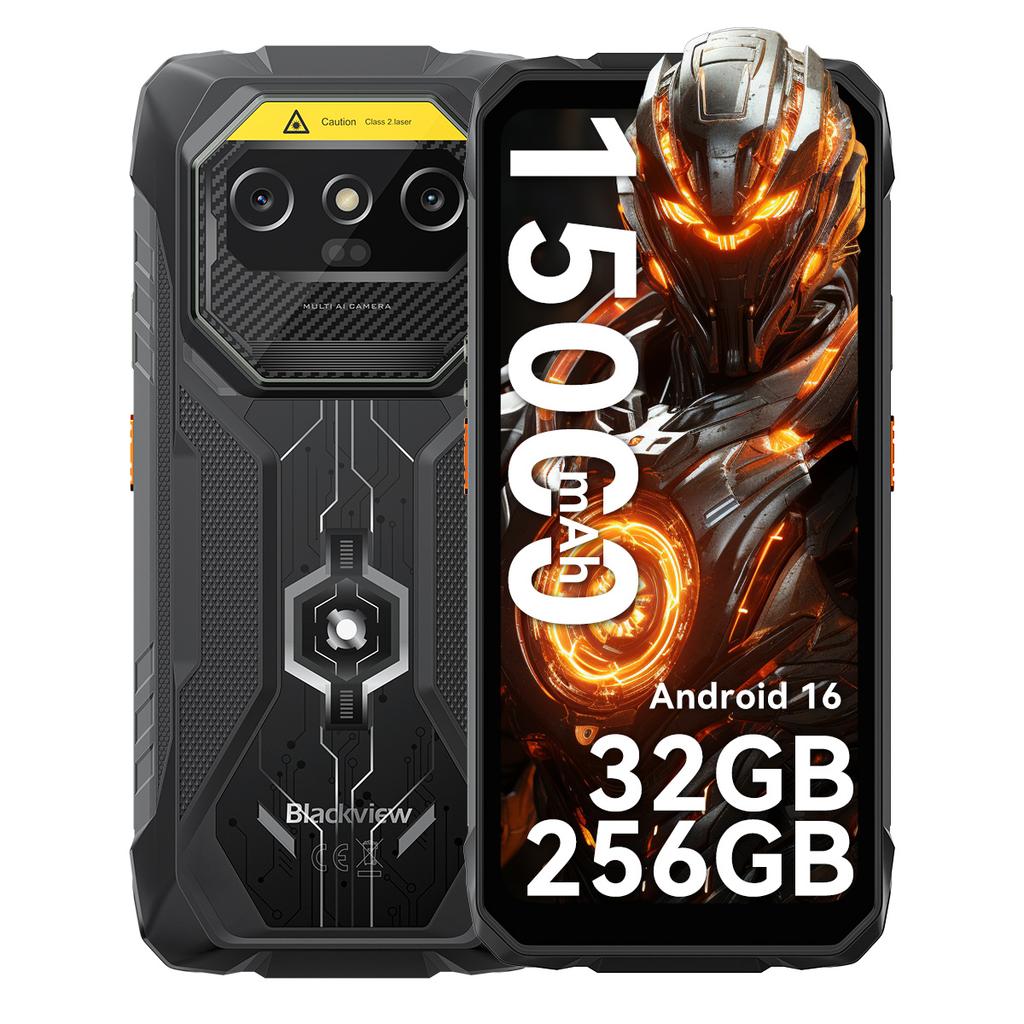 Blackview ROCK 1 PRO Professional Scanner Mobile, 8GB RAM, 256GB ROM Android 16 15000mAh Rugged Smartphone