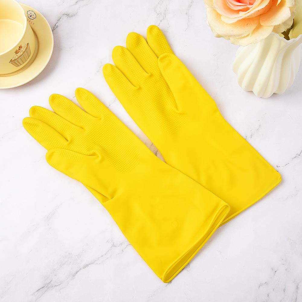 Tianhong Durable Non-Slip Latex Gloves: Thickened 100g for Household Cleaning & Dishwashing