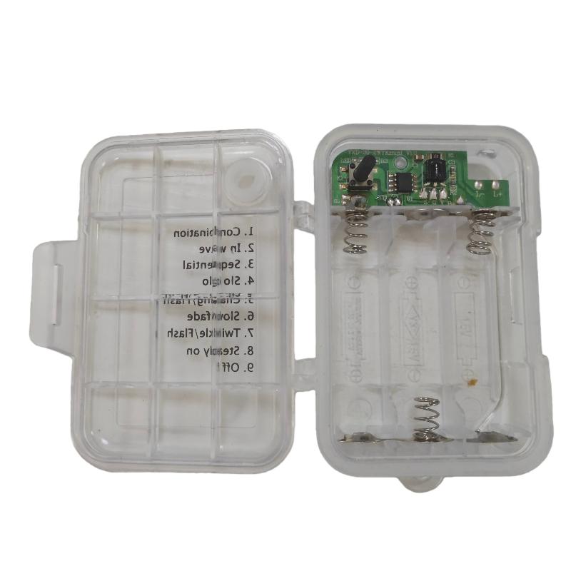 1 Set 3 Sections AA Battery Holder 3V No.5 Waterproof And Dustproof Battery Cartridge With Timing Function