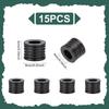 15Pcs 304 Stainless Steel Beads, Column, Black, 8x6mm, Hole: 4mm