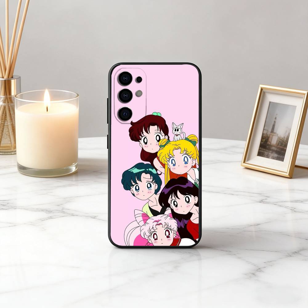 Cute S-Sailor M-Moons Usagi Tsukino Phone Case For Samsung S25,S24,S21,S22,S23,S30,Ultra,S20,Plus,Fe,Soft Silicone Black Cover