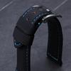 Soft Nylon Carbon Fiber Leather Wacthband For Panerai Strap PAM386/441 Blue Black Wristband Bracelet 24mm With Pin Buckle