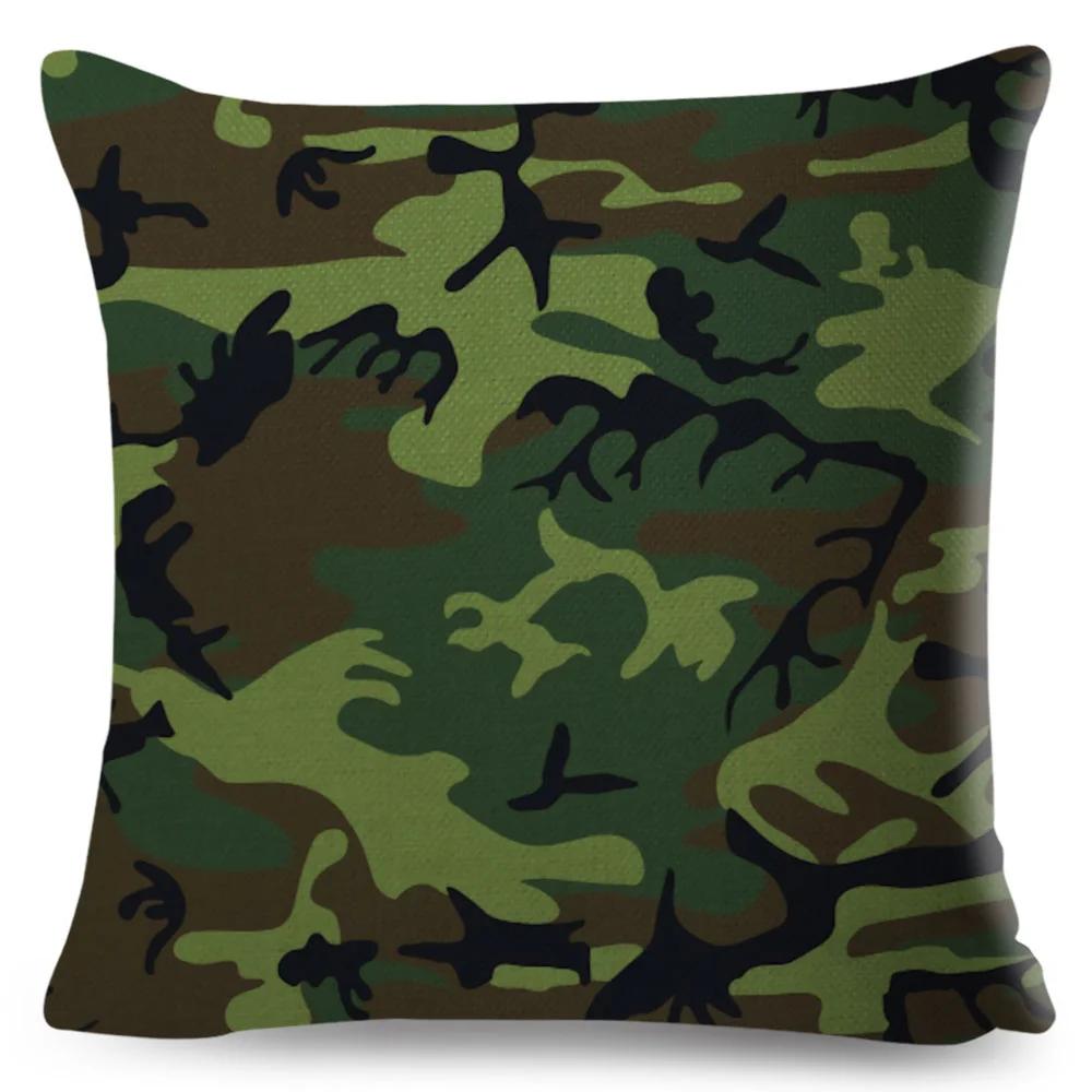 Heimdeko Geometrische Kissenbezüge Dekorative Militär-Camo Kissenbezüge Schlafzimmer Wohnzimmer Sofa Autos