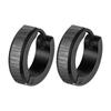 Vnox Anti-Allergie Edelstahl Creolen, Unisex Einfache Metall Huggies Ohrringe, Gebürstete Oberfläche Herren Ohrschmuck