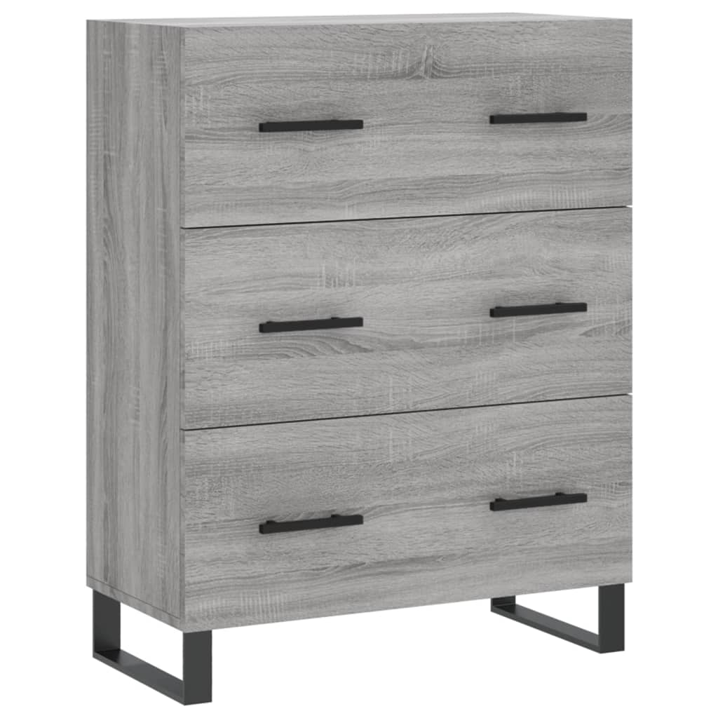 Vidaxl Cabinet, Sonoma Grey Oak, 69.5X34X90Cm, Wood-Based Material