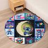 Stitch Printed Round Rug Carpet Chair Rug Area Rug Entryway Doormats,for Office Chair Living Room Bedroom Kitchen Room.