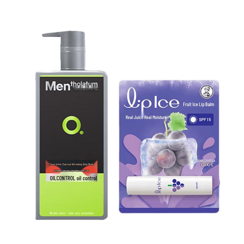 Набор для мужчин Mentholatum: Гель для душа и бальзам для губ