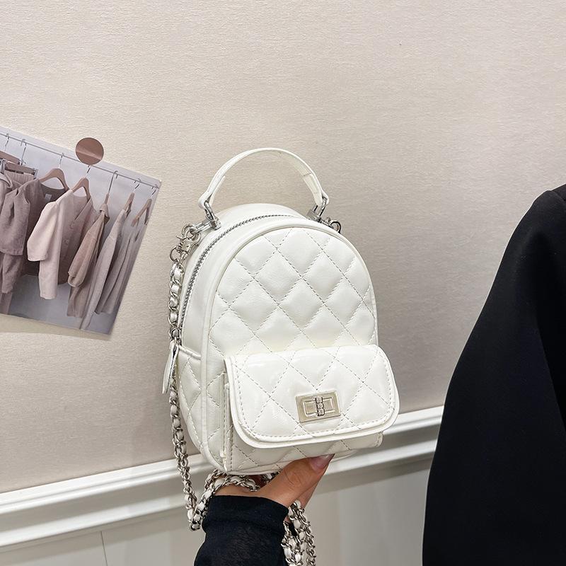 Summer new versatile diamond hand carry backpack women's simple temperament chain bag