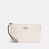 Large Corner Zip Wristlet Gold Chalk