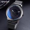 Sanda Ultra-Thin Quartz Couple Watches: Waterproof, Trendy Mesh Strap for Men & Women