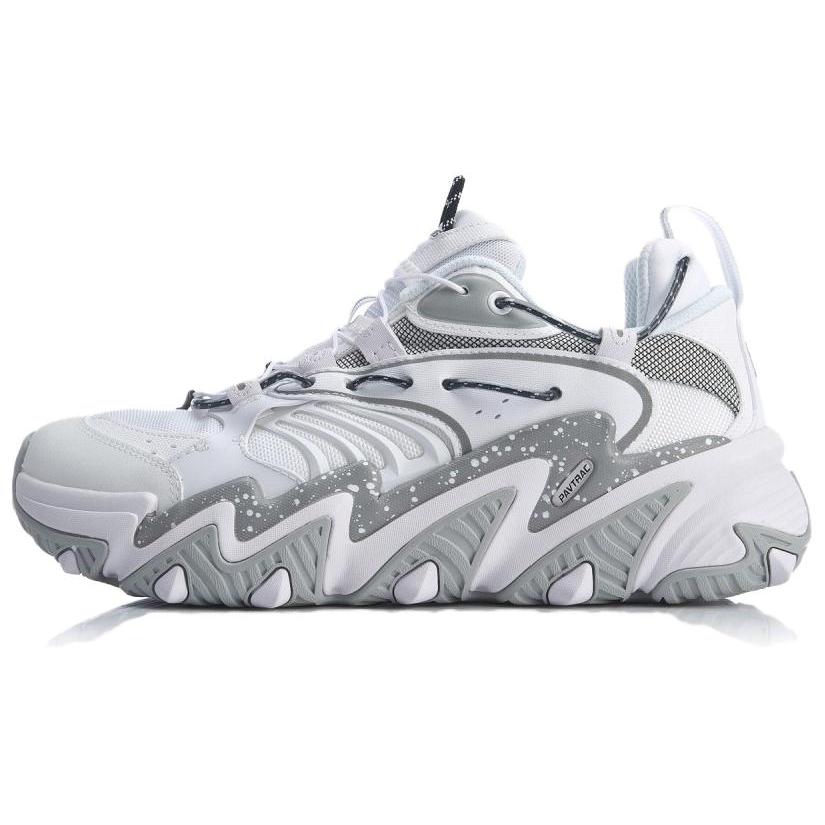 Li Ning X Claw Non slip Lightweight Low top Sports Casual Shoes Men's White Silver AGLQ013-8