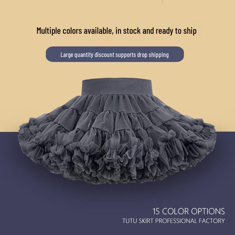 Girls' Autumn/Winter New Style Mesh Tutu Skirt