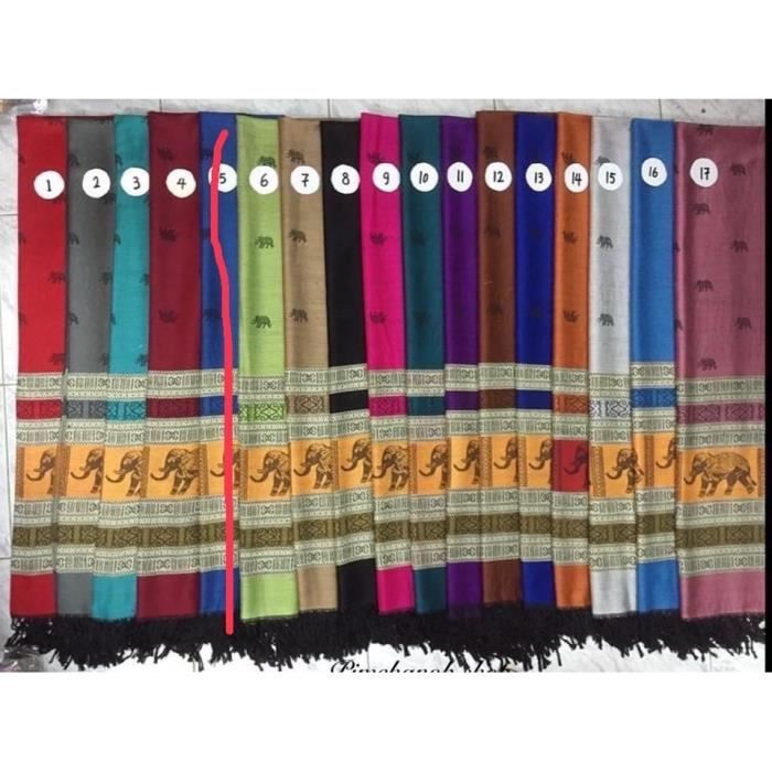 Foulard Pashmina - Gris - Cachemire & Soie - 70x180 Cm - Chic - Automne/Hiver