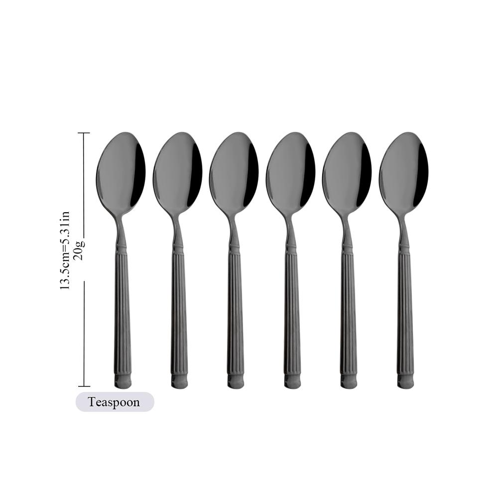 6/24Pcs Tableware Set Stainless Steel Utensil Kitchen Knives Cake Forks Coffee Spoons Cutlery for Home Restaurant Flatware Set