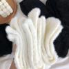 Mink Velvet Socks for Women and Men Autumn and Winter Thicken Thermal Coral Velvet Sleep Plush Floor Black White Socks Underwear