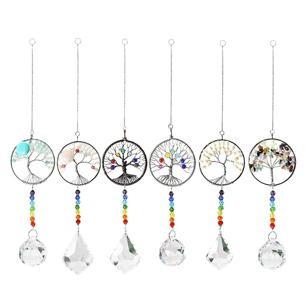 Colorful Crystals Glass Pendants Suncatchers Prisms Hanging Ornament Crystal Pendants for Home,Office,Garden Decoration