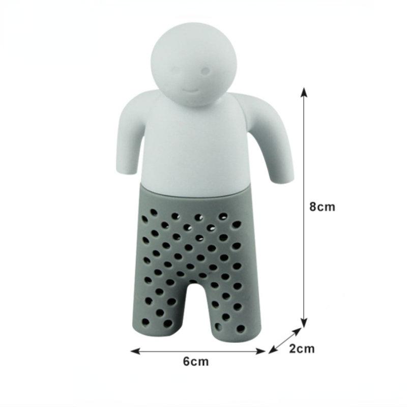 Creative Tea Strainer Food Grade Silica Gel Tea Filter Mr.Tea Villain Shaped Silicone Tea Maker Tea Bag Tea Set Brew Tea Te Mate