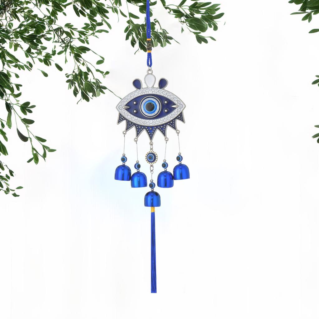 Handmade Evil Eye with Hand Protection Wall Hanging Turkish Ornament Decor  Lucky Blue Evil Eye Door & Wall Hanging Ornament for
