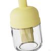 Glass Bottle And Silicone Brush, Measuring Container, Honey/Sauce