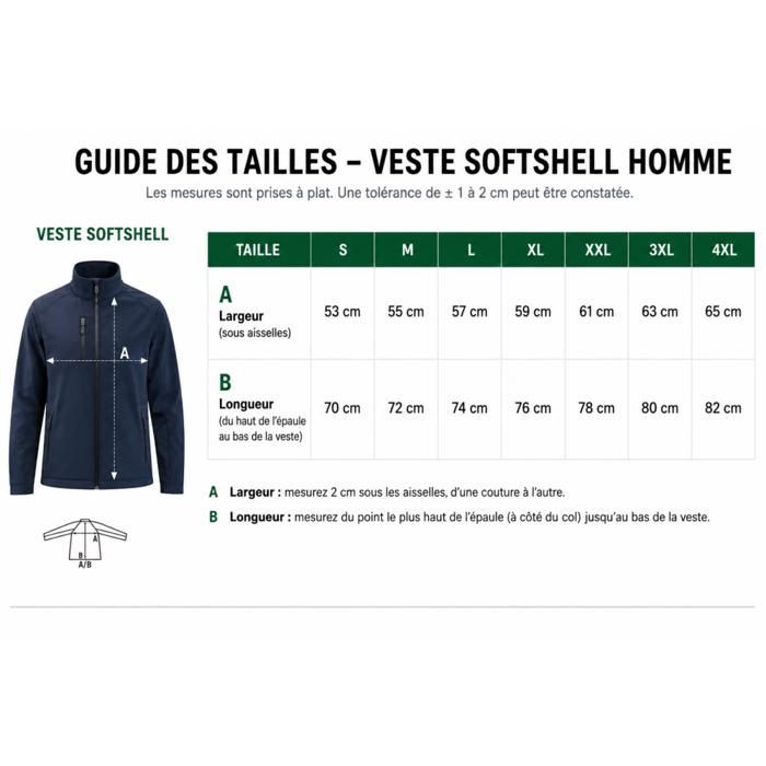 Veste Softshell Homme en Polyester Recyclé noire - Noir
