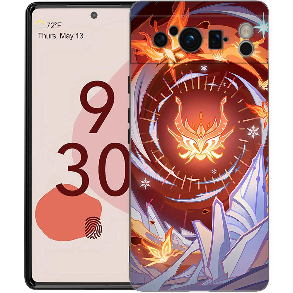 

Genshin Impact Phone Case For Google Pixel 9 8 9A 8A 7 7A 6 Pro XL 6A 5G Black Soft Back Luxury TPU Cover For Pixel 6