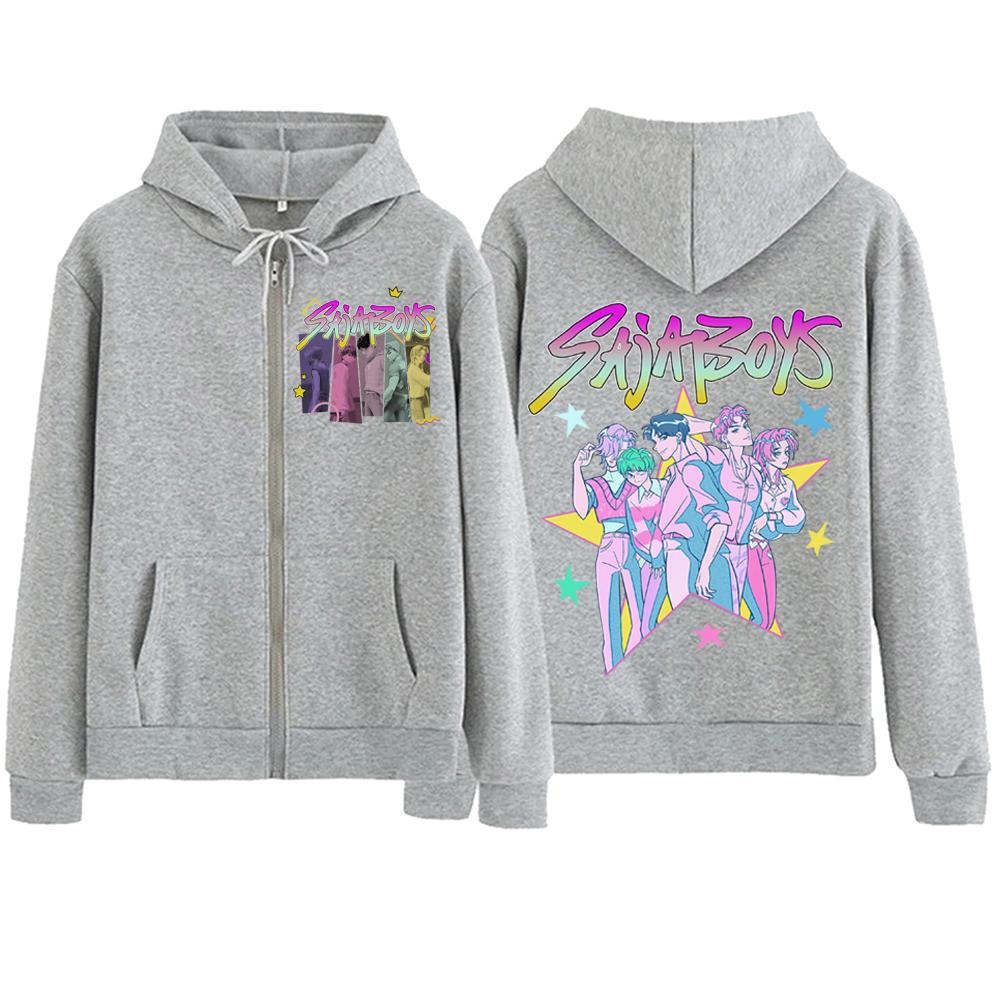 2025 Anime KPop Demon Hunters Rumi Mira Zoey Saja Boys Zipper Hoodies Coats Harajuku Pullover Tops Streetwear Sweatshirt