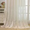 Sheer Curtains White Embroidered Floral Voile Drapes for Living Room Bedroom