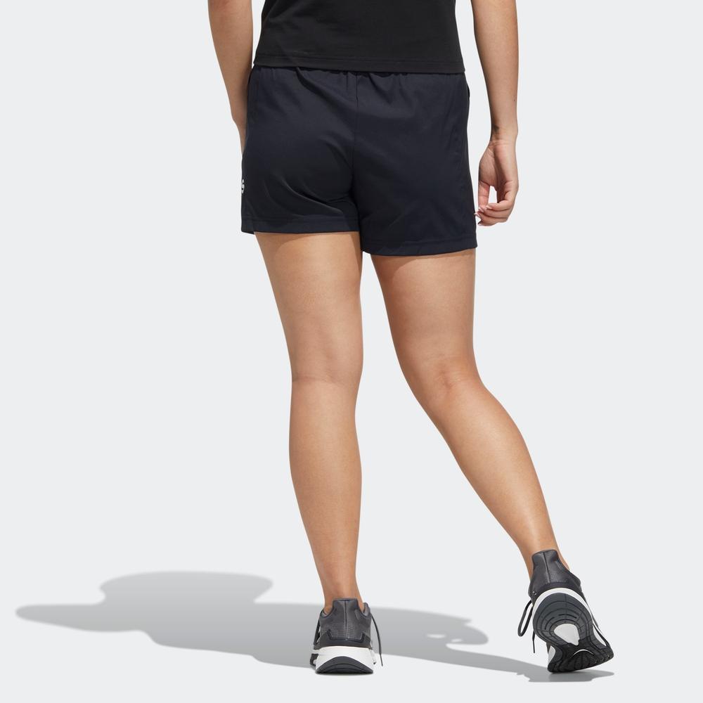 Adidas Logo Print Straight-Leg Sports Shorts Women Bottoms Black HE9952