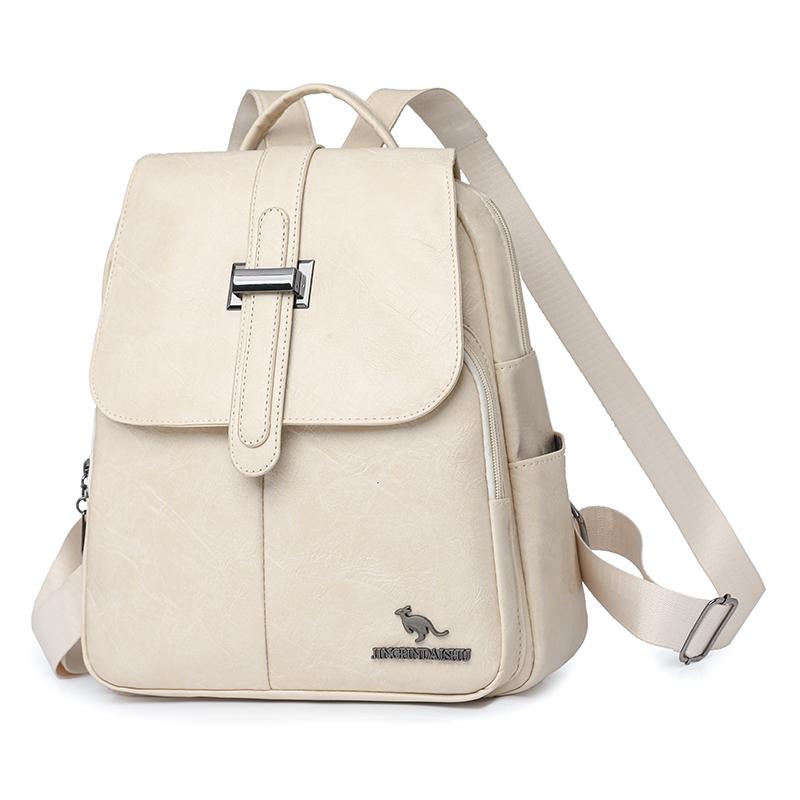 Soft Leather Backpack Women's Backpack Commuter Large Capacity Shoulder Bag