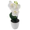 Decorative Orchid Garden Office Restaurant Artificial Orchid Potted Orchids ABS Material Orange-red Rose White