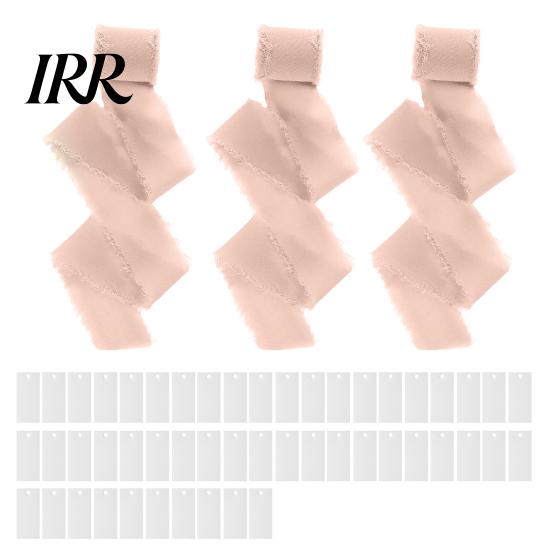 Ink Absorbent Paper Cards Handwritten Business 50 Sheets Blank Textured with Chiffon Ribbon Wedding Invitations Table Name Tags for Party Banquet
